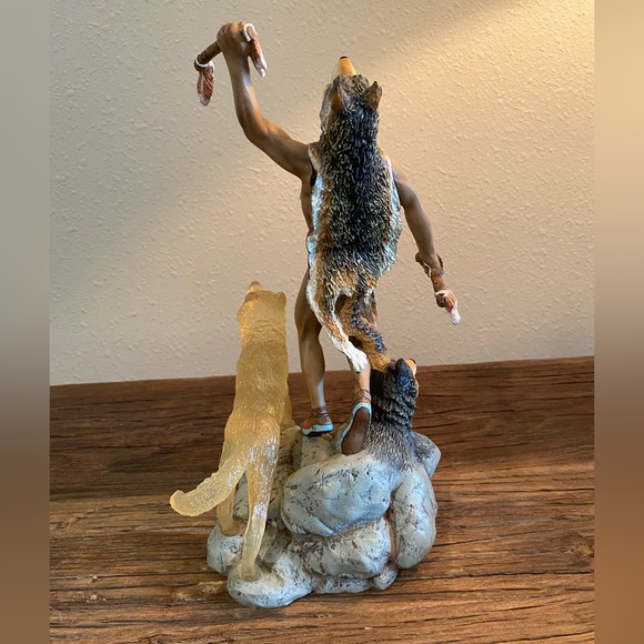 Hamilton 1997 Powerful Spirit of the Wolf Sculptural Collection By Steve Kehrli - Picture 8 of 10